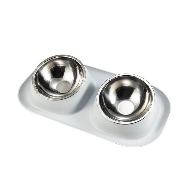 Bát ăn đôi inox chống kiến cho chó mèo