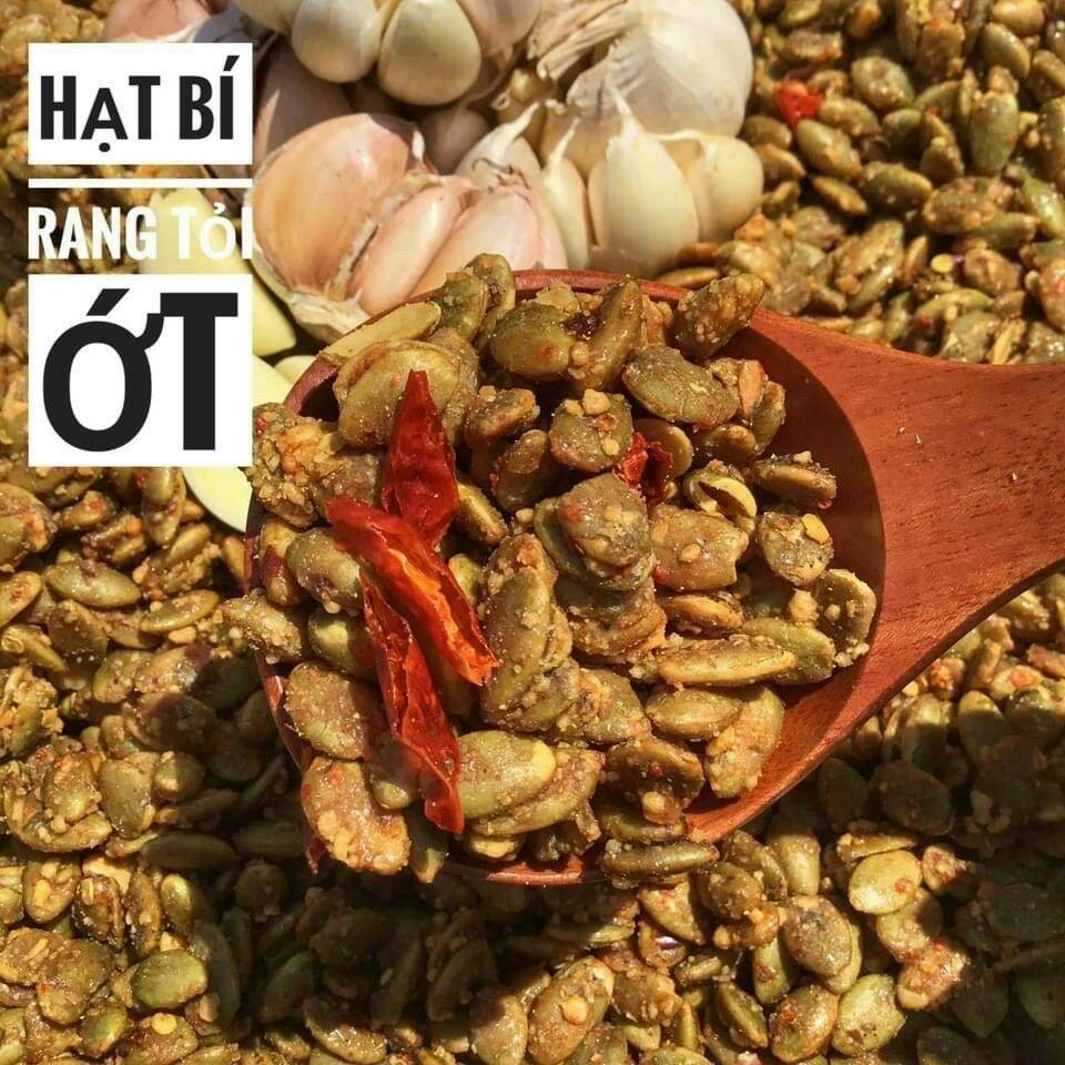 Hạt Bí Rang Tỏi Ớt Lon 500gram