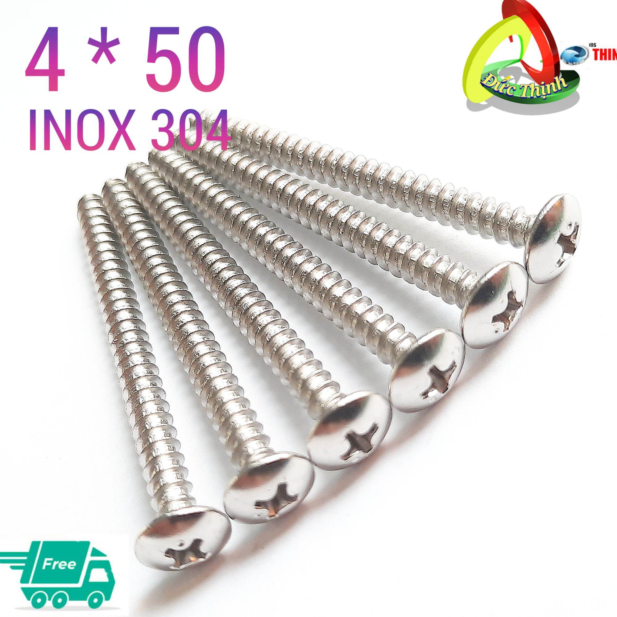 20 con vít inox 304 cao cấp 4 * 50 đầu dù ren gỗ ,có thể mua 20 ,50 hoặc 100 con sẽ rẻ hơn