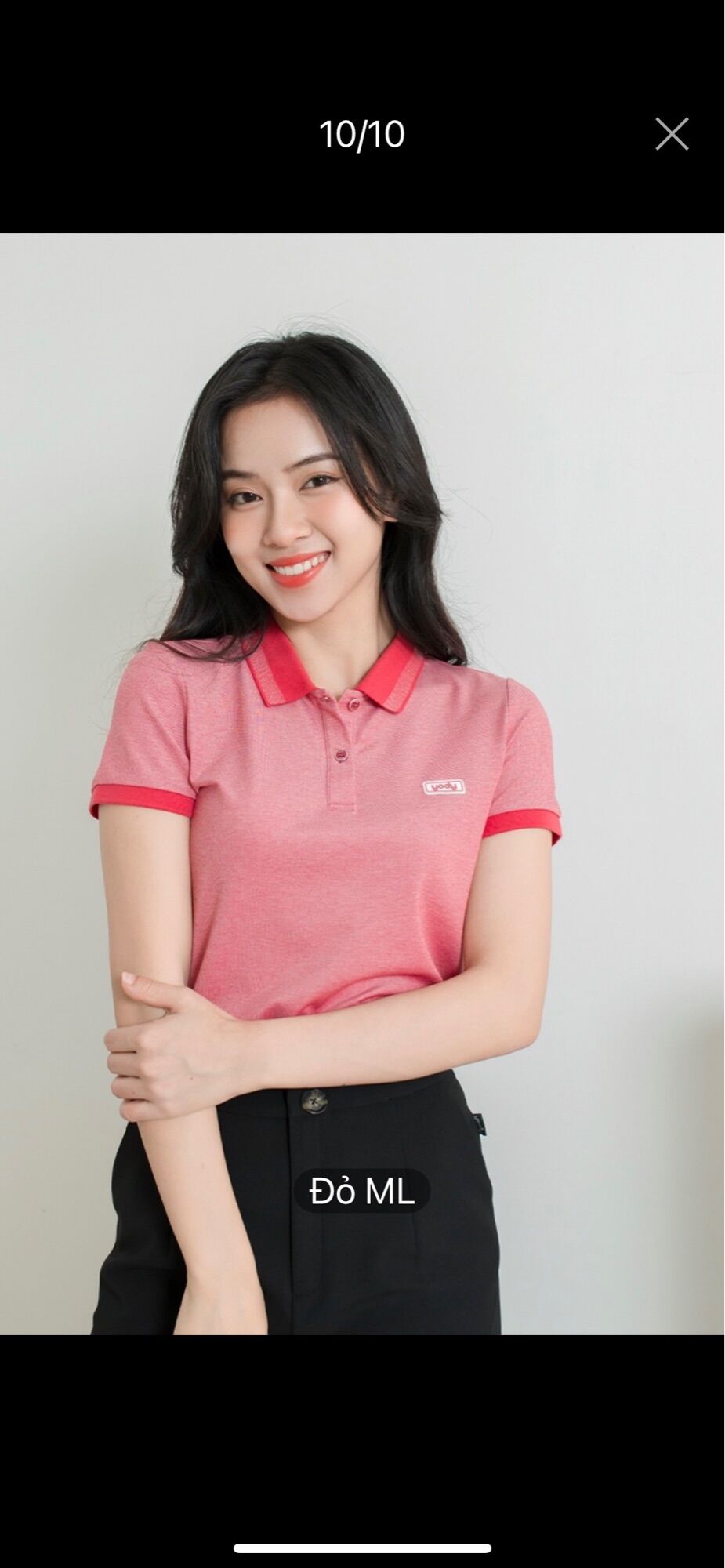 Áo thun polo tay ngắn nữ - cvc mắt chim