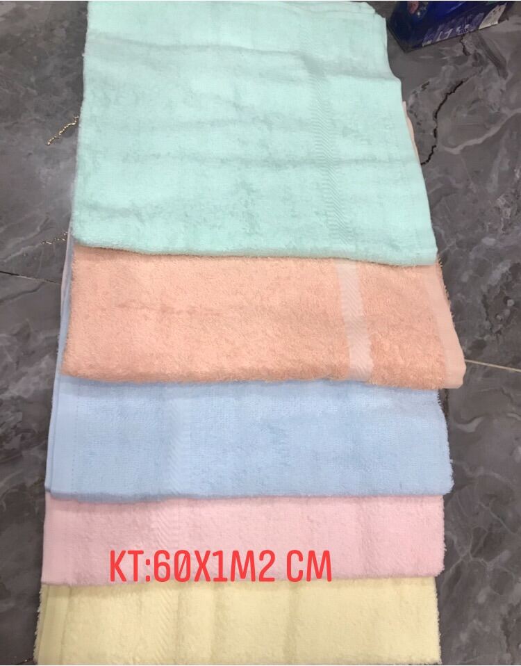 Khăn tắm em bé , Khăn Quấn bé sơ sinh 100% cotton màu nhạt nhẹ nhàng 50 100cm ,60 120cm Hàng công ty Phong Phú thumbnail