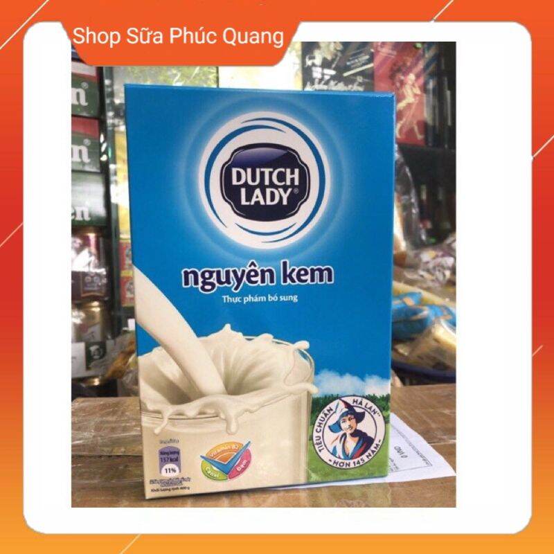 Sữa bột nguyên kem Cô Gái Hà Lan Dutch Lady 400g (hộp giấy)