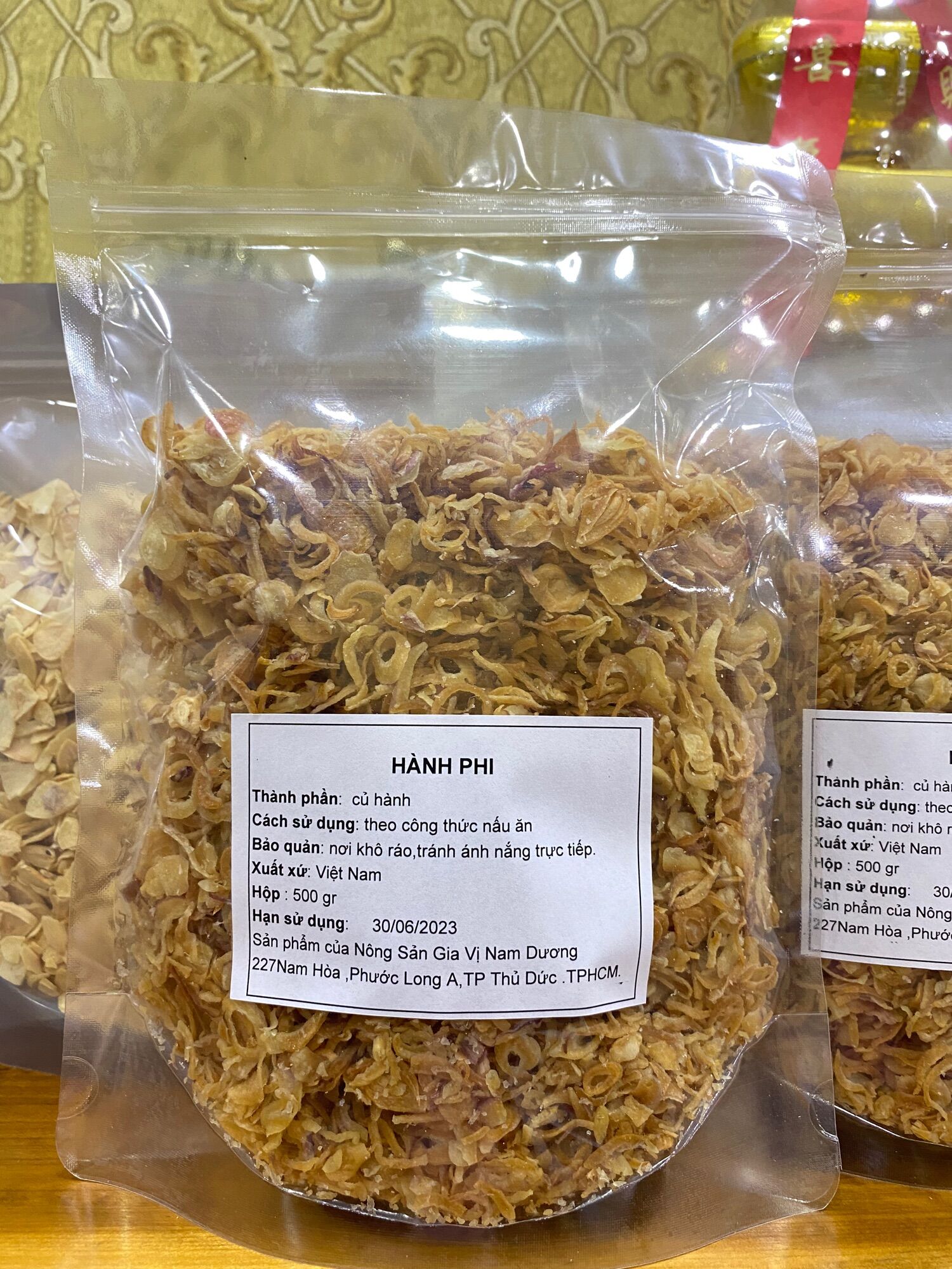 Hành phi vàng thơm ngon túi 500gr