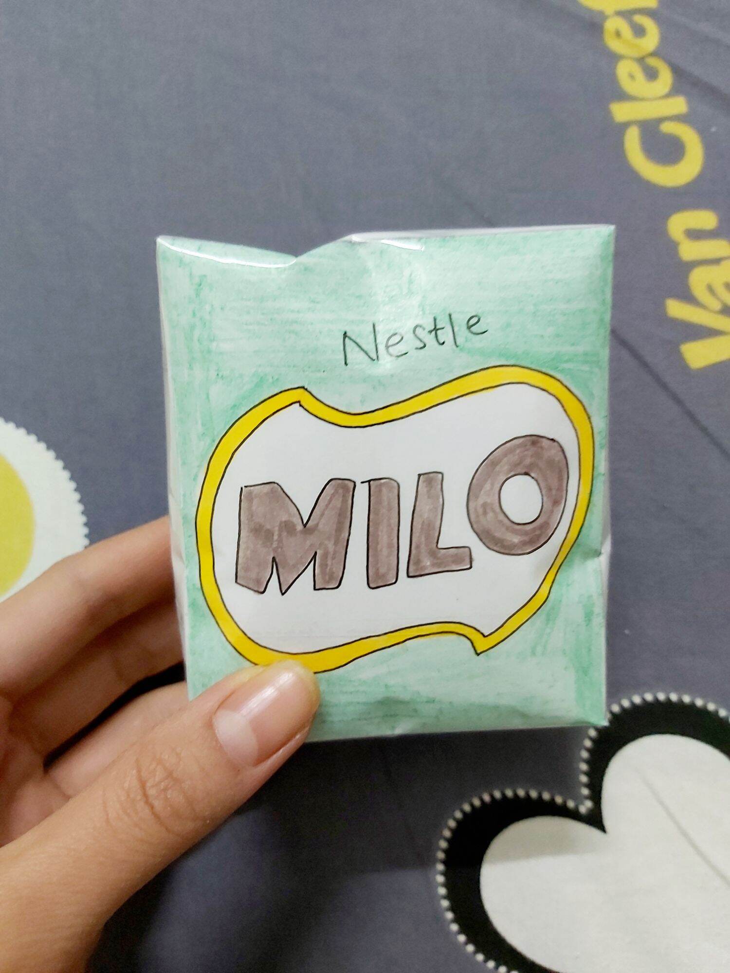 Squishy giấy sữa Milo dễ thương chậm tăng