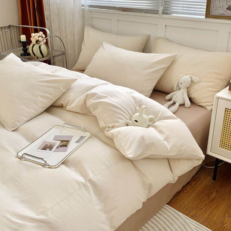 Nanjiren | Simple Cotton Bed Sheet Set for Single Bed Giá  887,000 Đồng*Miễn phí vận chuyển