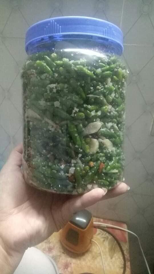 Ớt thóc xanh sóc tỏi muối