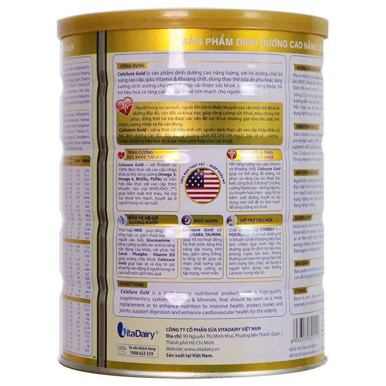 [Date mới, Mã QR] Sữa bột Calosure Gold (900g)