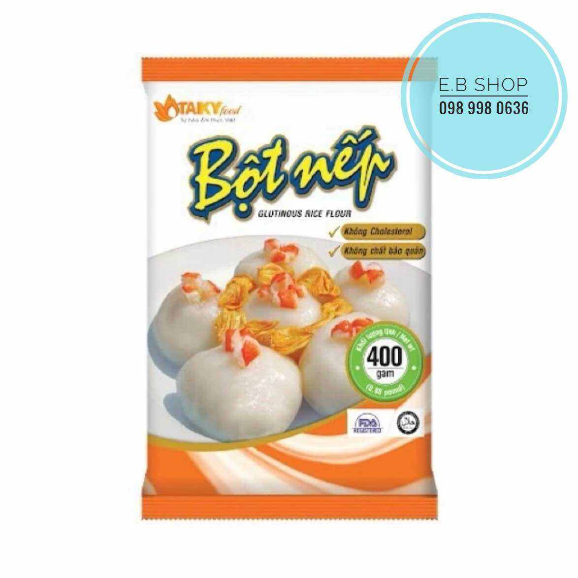 BỘT GẠO NẾP HIỆU TÀI KÝ GÓI 400GR LÀM BÁNH