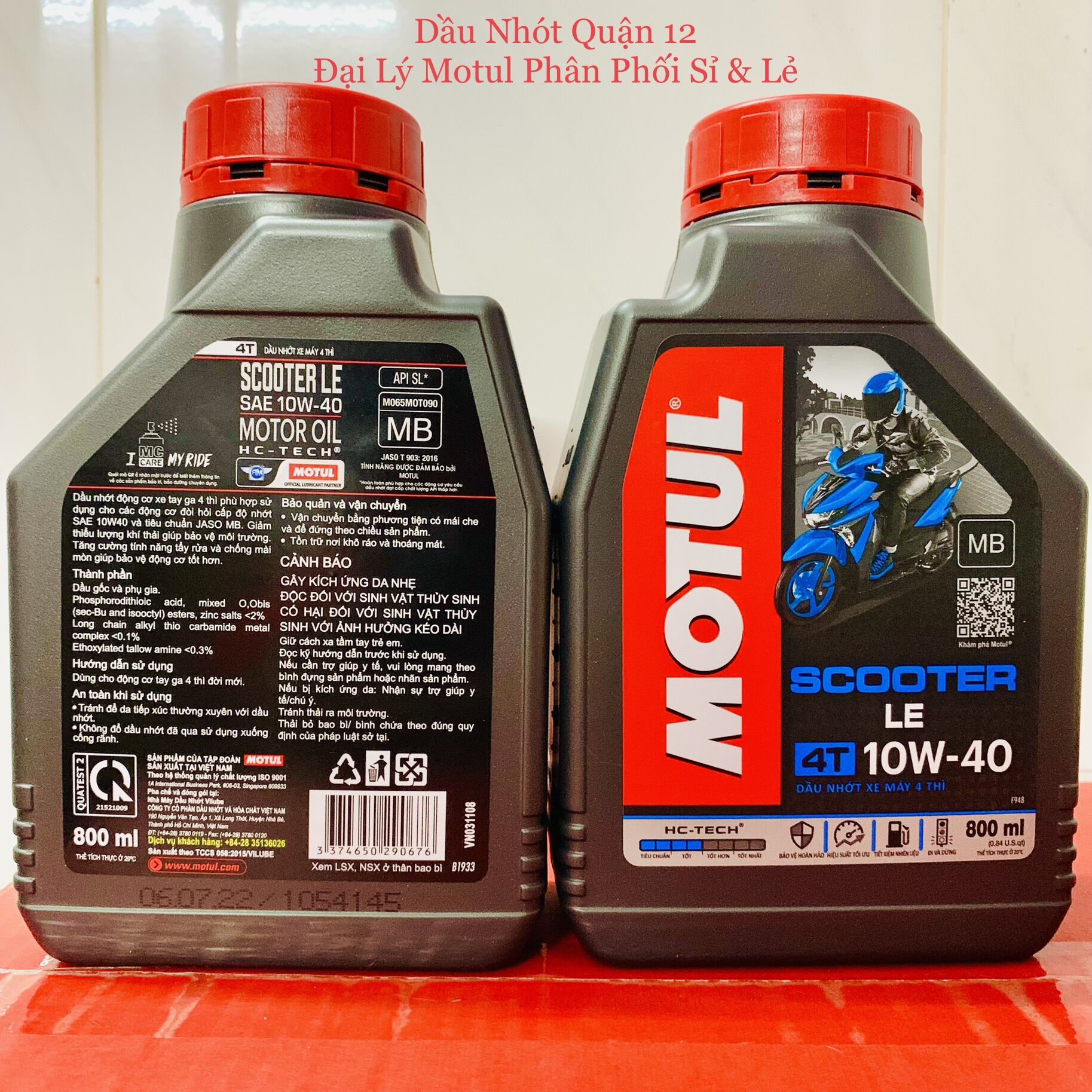 Nhớt Xe Tay Ga Motul Scooter Le 4T 10W-40 800ML - Sản Phẩm Của Motul Việt Nam