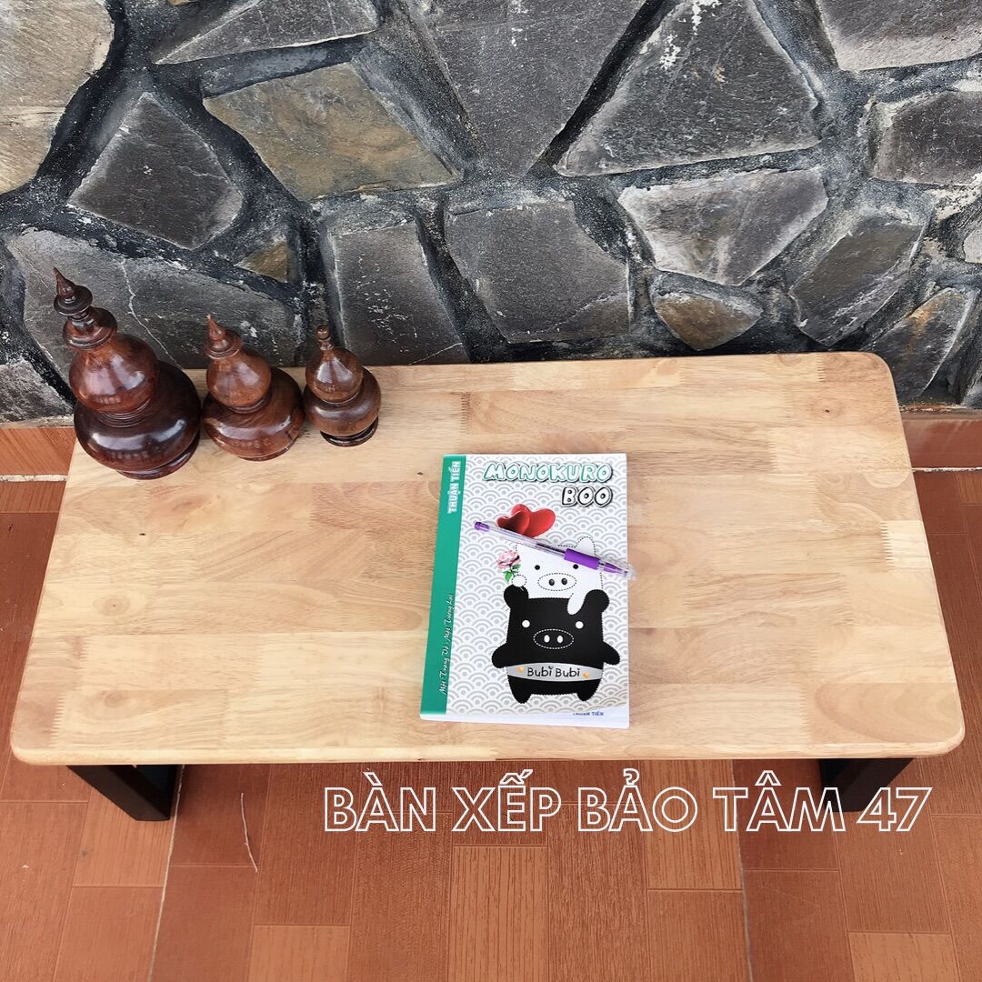 Bàn Gỗ Chân Sắt Gấp Gọn (50*80*35)