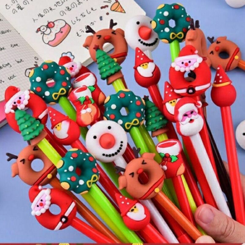 Combo sỉ 100 cây bút noel cute. Bút ra mực đều, đẹp
