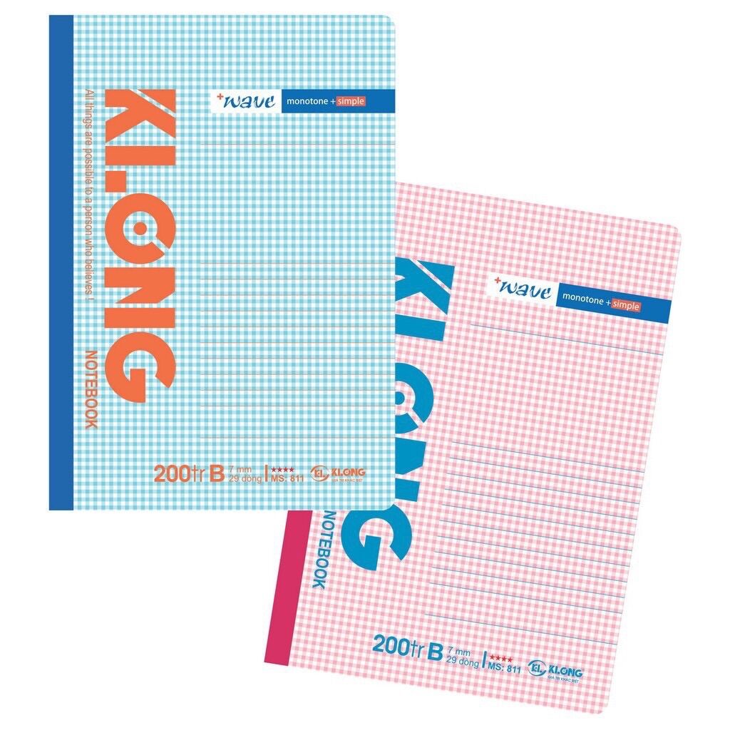 Vở klong 200 trang kẻ ngang