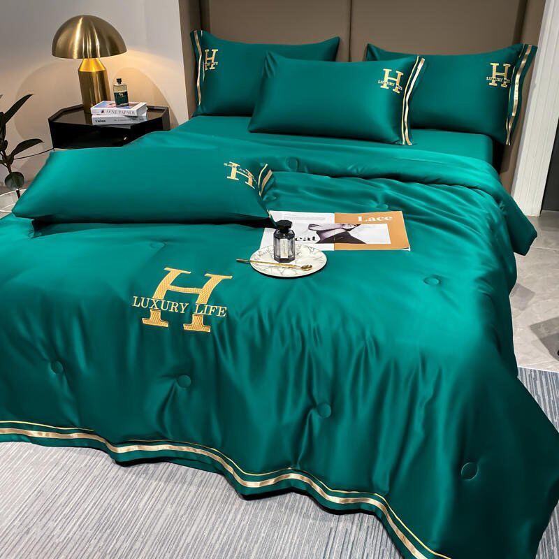 BỘ SẢN PHẨM PHI LỤA LUXURY CHỮ H CHĂN TRẦN HÈ