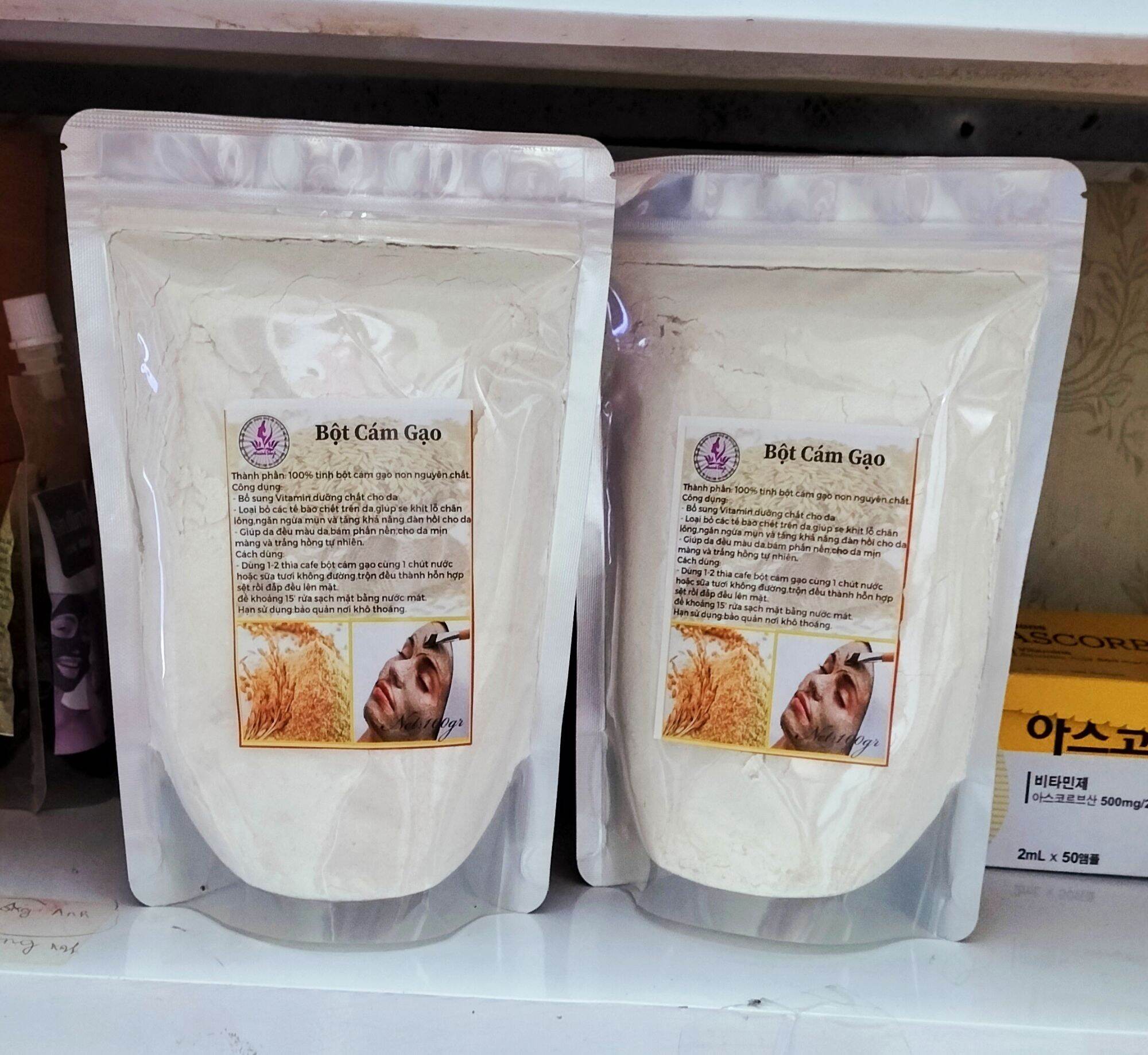 1kg bột cám gạo sữa non đắp mặt, tẩy da chết,tắm body