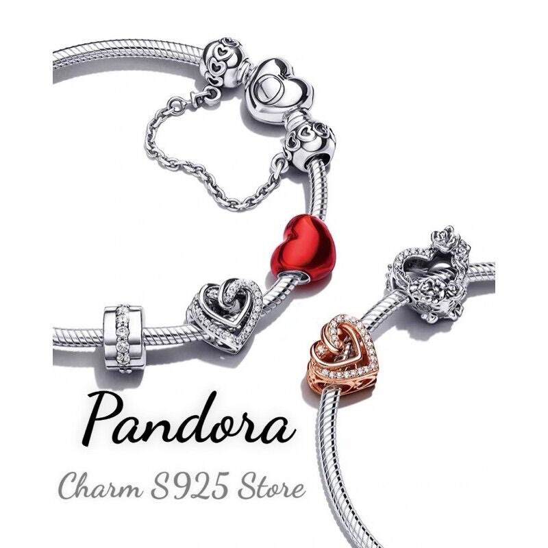 CHARM PAN ALE TIM ĐÔI ĐÍNH ĐÁ BẠC S925 CAO CẤP