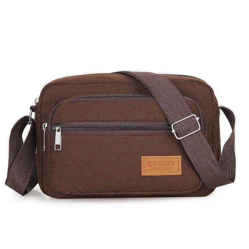 Multi-Tier Business bao shou Wallet Wear Canvas Crossbody Bag Shoulder Bag Bag Leisure Men's Small Package