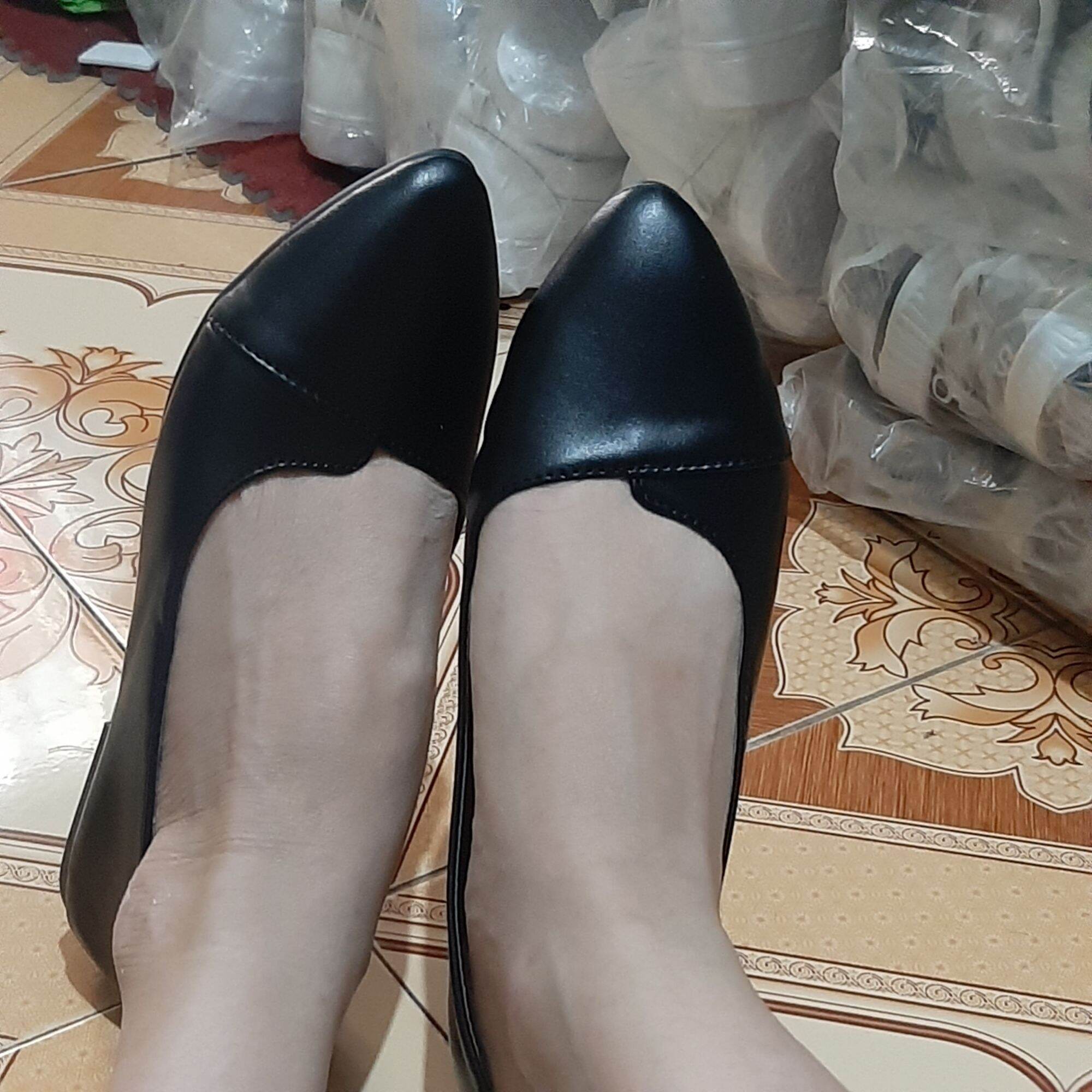 Giày búp bê mũi tim da mềm