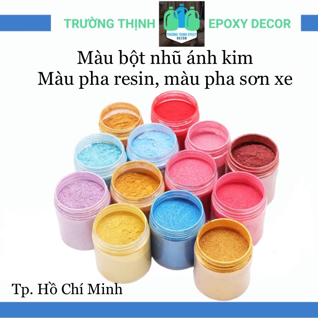 Màu Bột Nhũ Ánh Kim Pha Nhựa Acrylic Resin, Pha Màu Sơn Xe - Trường Thịnh Sài Gòn