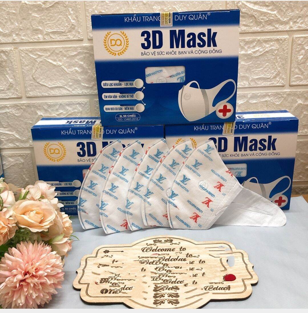 (3D MASK  )  Hộp khẩu trang 3D MASK họa tiết  50 cái / hộp