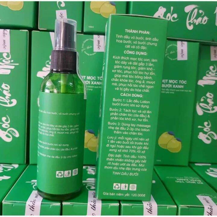 Xịt tinh dầu bưởi chanh giúp giảm rụng tóc 100ml