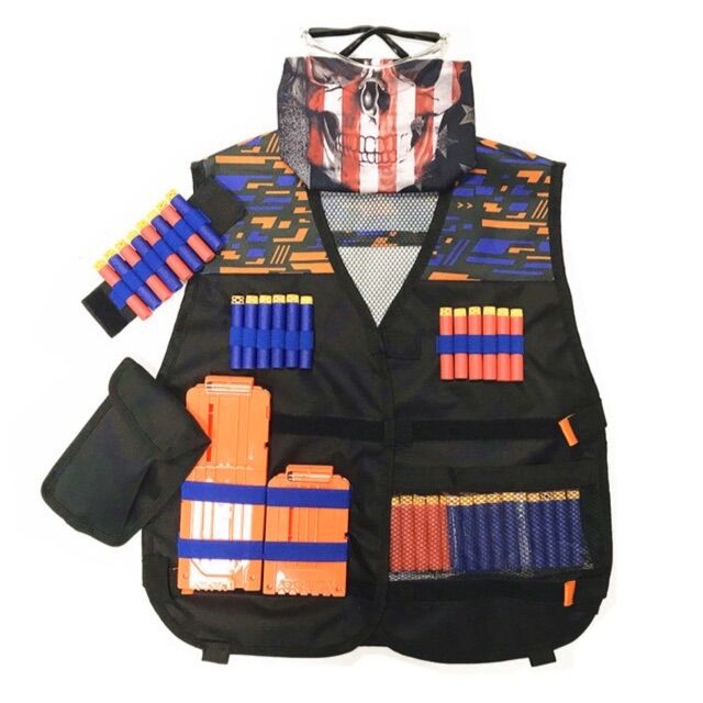 Một Bộ Vest Chiến thuật trẻ em nhiều phụ kiện cho trò chơi ngòi trời
