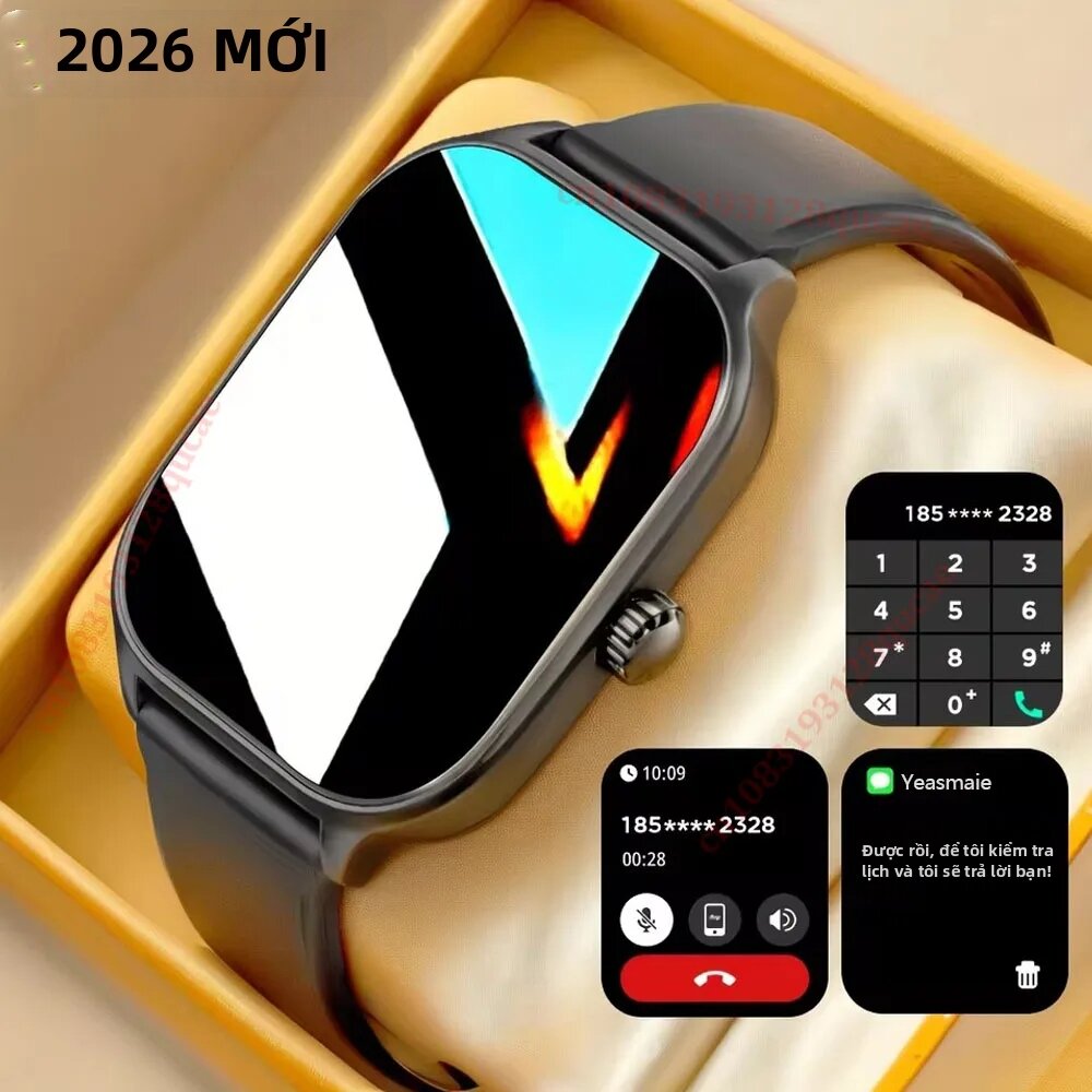 Đồng Hồ Thông Minh Mới 2026 Dành Cho Nam Và Nữ, Hỗ Trợ Gọi Bluetooth, Theo Dõi Sức Khỏe, Định Vị GPS, Theo Dõi Thể Thao, Nhắc Nhở Tin Nhắn, Kèm Chức Năng Đo Nhịp Tim