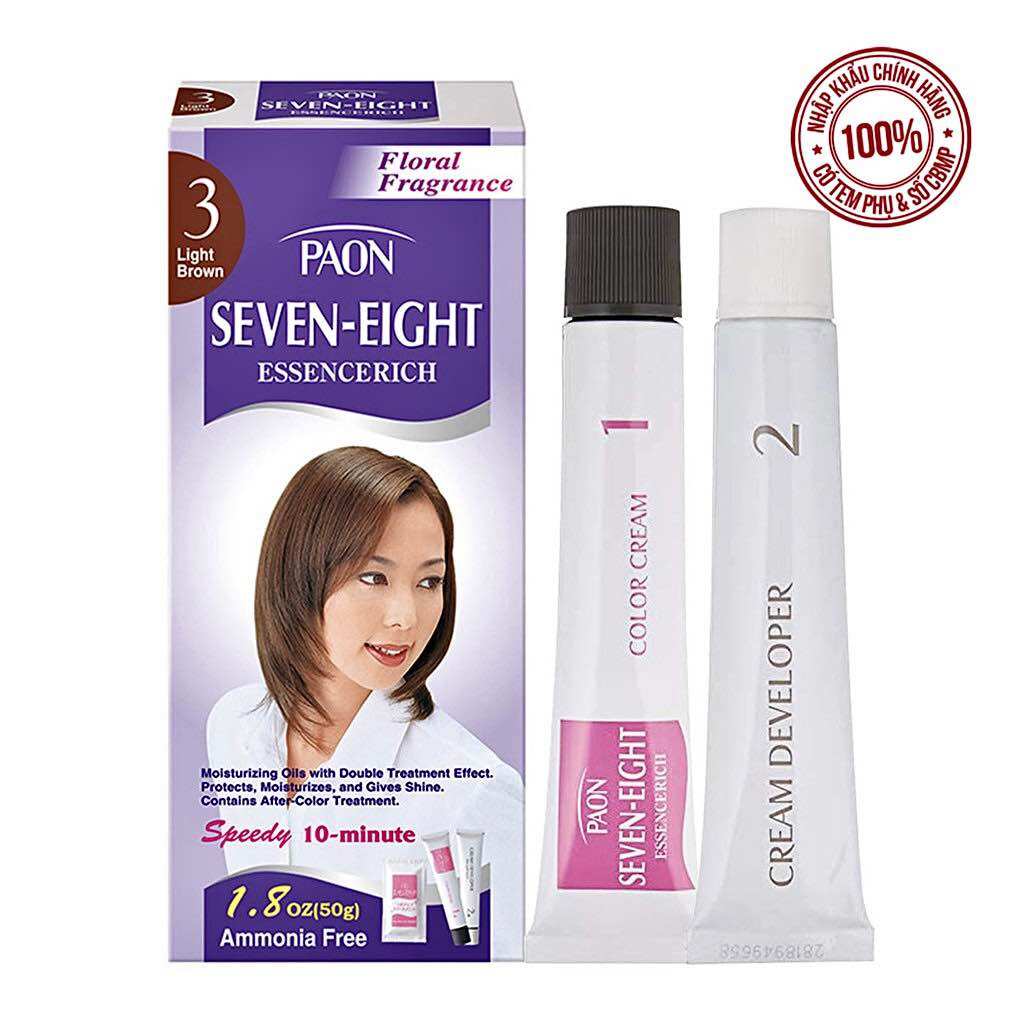 THUỐC NHUỘM TÓC PHỦ BẠC DƯỠNG CHẤT PAON SEVEN EIGHT HƯƠNG HOA ESSENCE RICH THÁI LAN 100GR