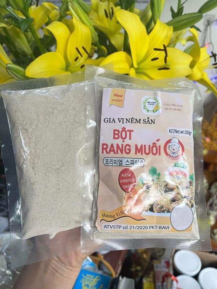 BỘT RANG MUỐI LOẠI 200G DÙNG CHO GÀ, ẾCH, HẢI SẢN