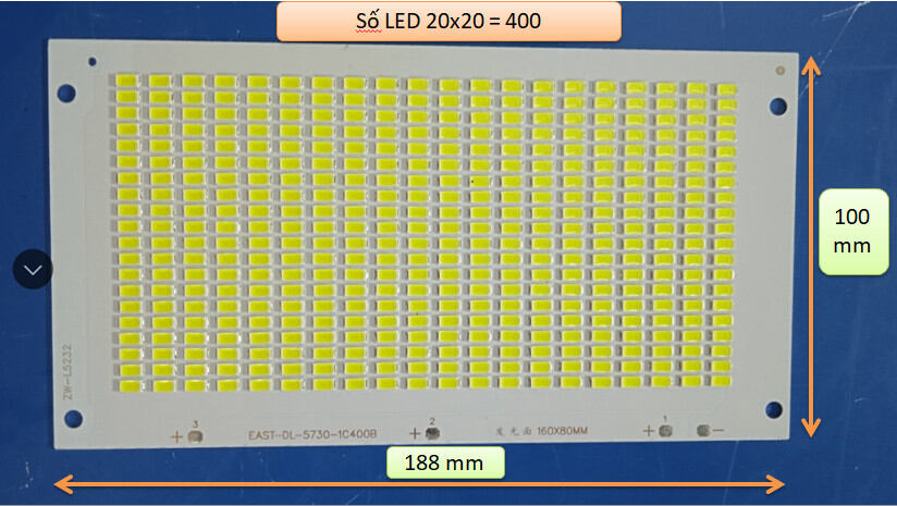 mạch điều khiển + chip led 300w