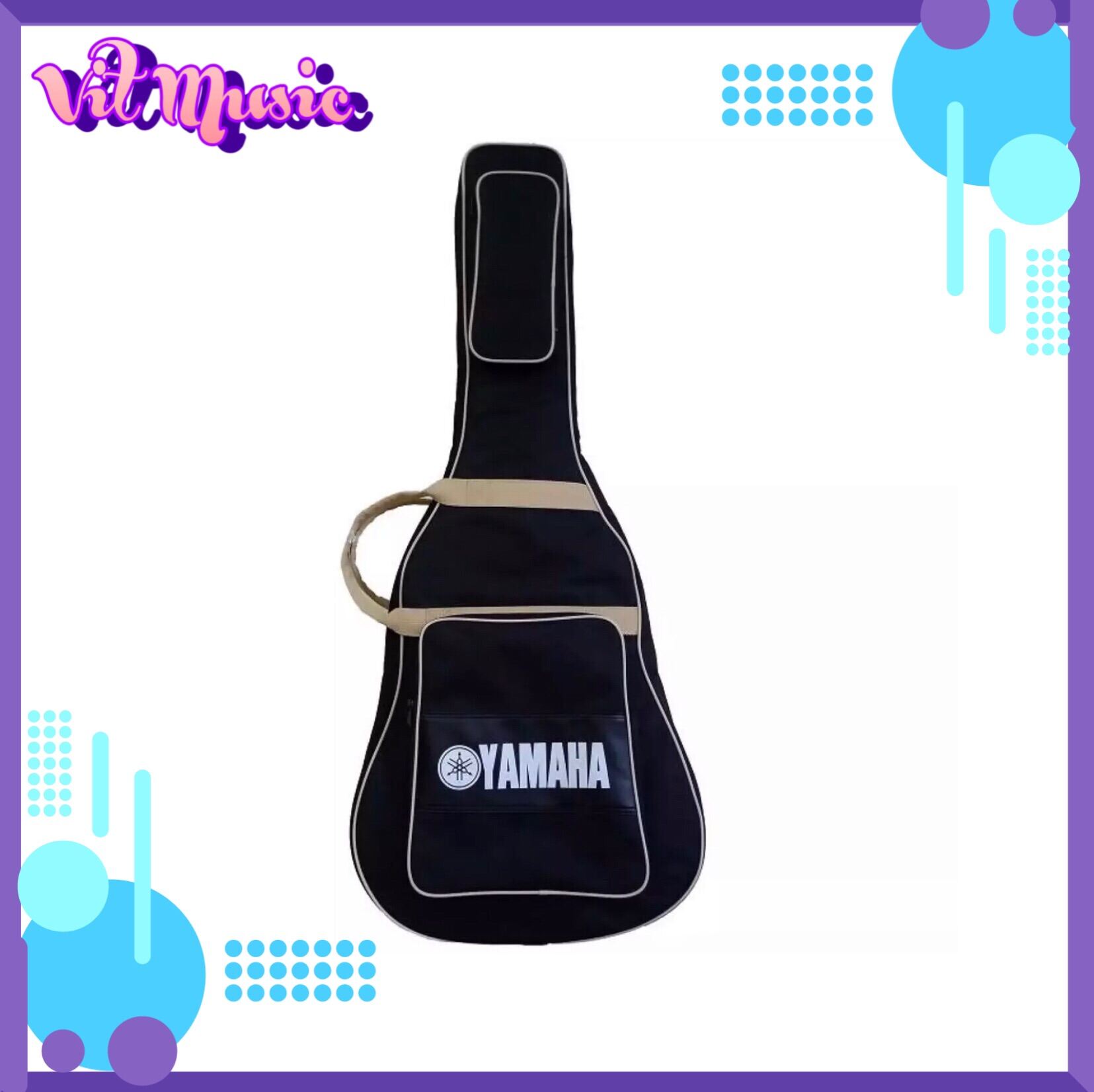 Bao Đàn Guitar 5 lớp chắc chắn, có thêm túi phụ, Túi đựng đàn guitar - Bao đàn vải bố Yamaha nhập khẩu trực tiếp nhà máy