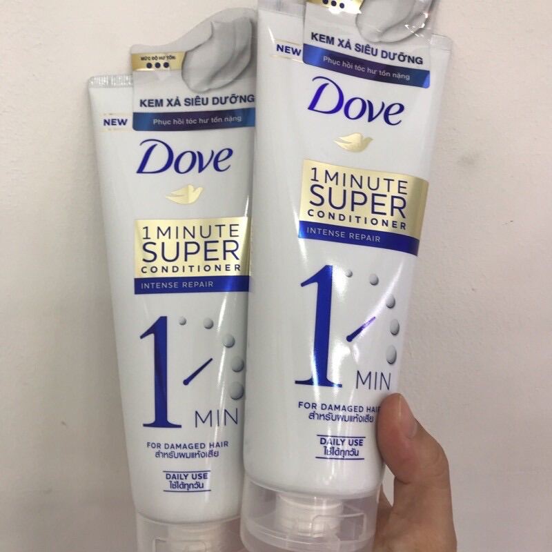 Kem xả Dove phục hồi hư tổn 1 phút siêu dưỡng 180ml