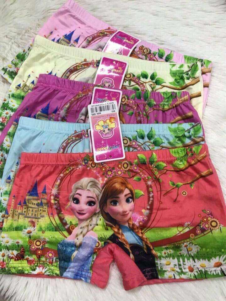 Combo 5 quần chip đùi elsa nhiều hình cho bé gái