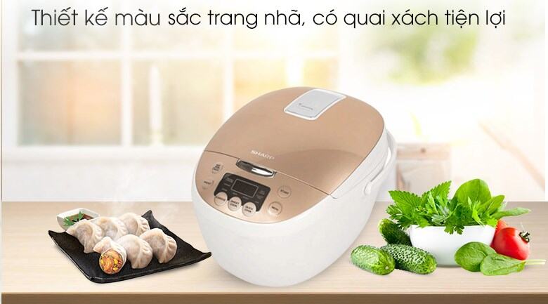 Nồi cơm điện tử sharp 1.8 lít ks-com181cv-gl hàng trưng bày chính hãng mới 99%.