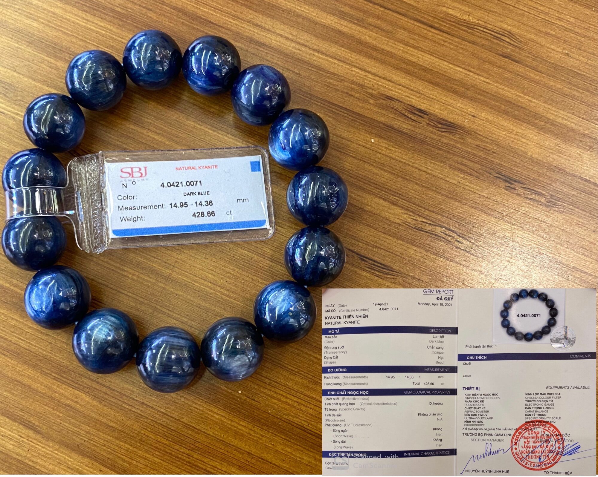 VÒNG ĐÁ #KYANITE - SHAPPIRE NƯỚC