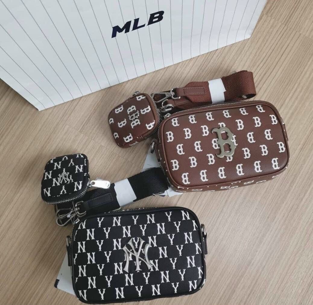 Túi Đeo chéo Mlb ny da mềm Size 18cm dành cho nam nữ