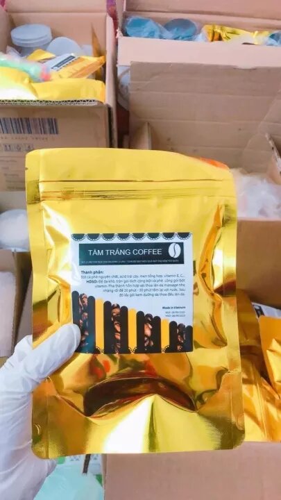 Tắm Trắng Cà phê bịch 4 gói xịn sò _LÊN TÔNG