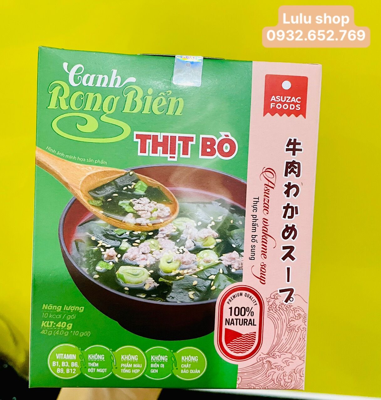 Canh rong biển Vị thịt bò ASUZAC