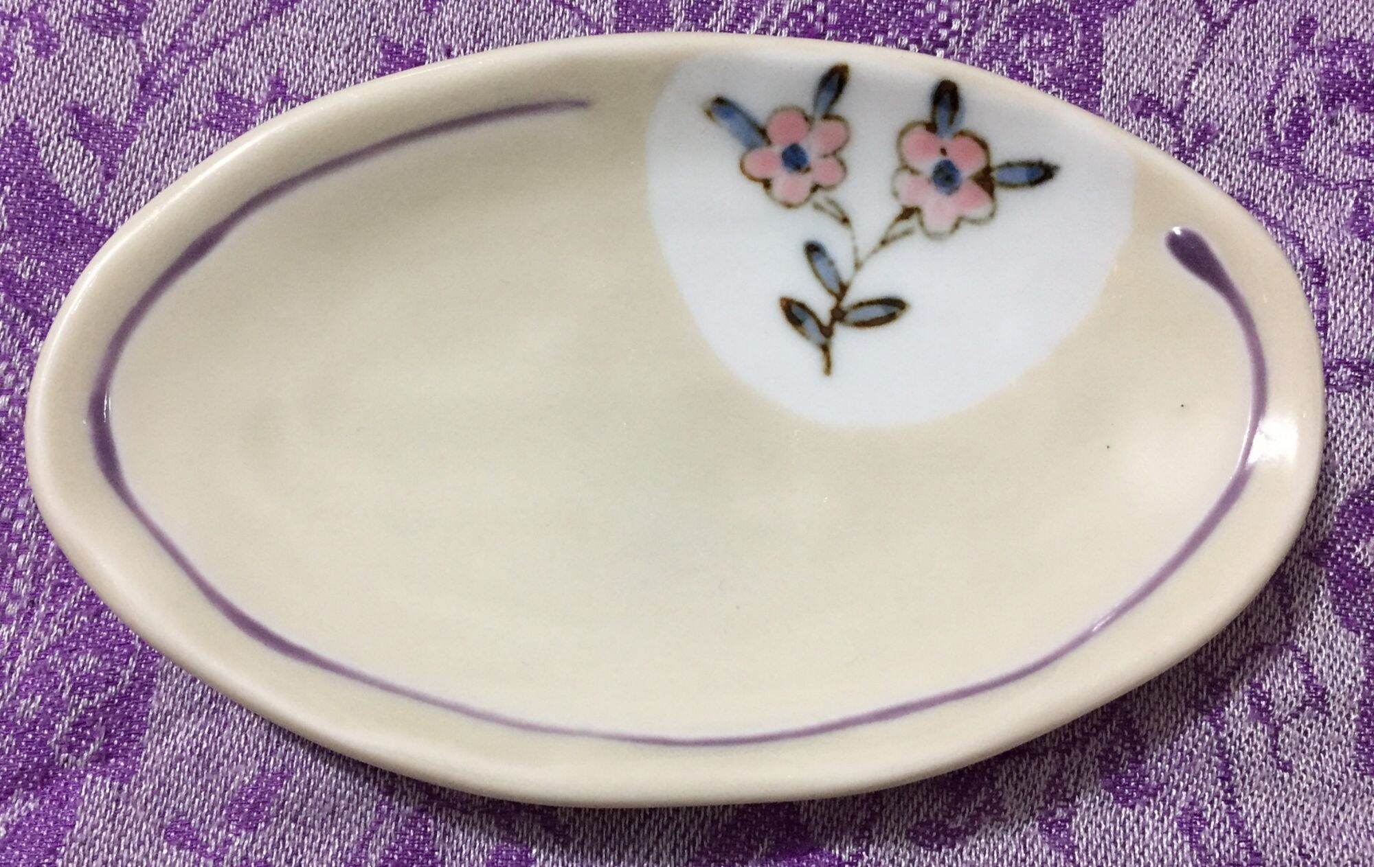 Đĩa gốm sứ nhỏ hình oval 13,5cm x 8cm