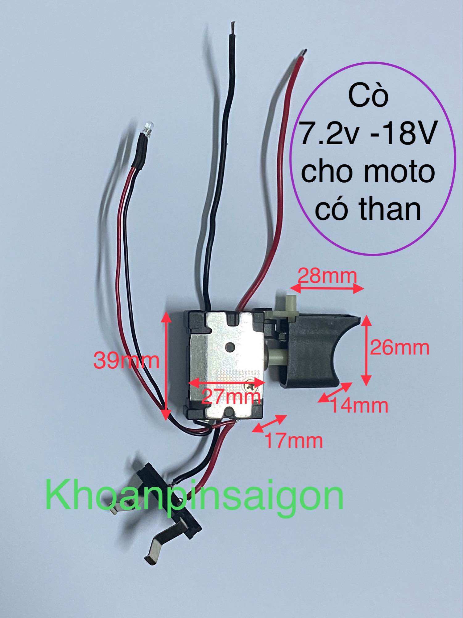 Cò makita Trung Quốc :máy pin khoan - bắn vít có than