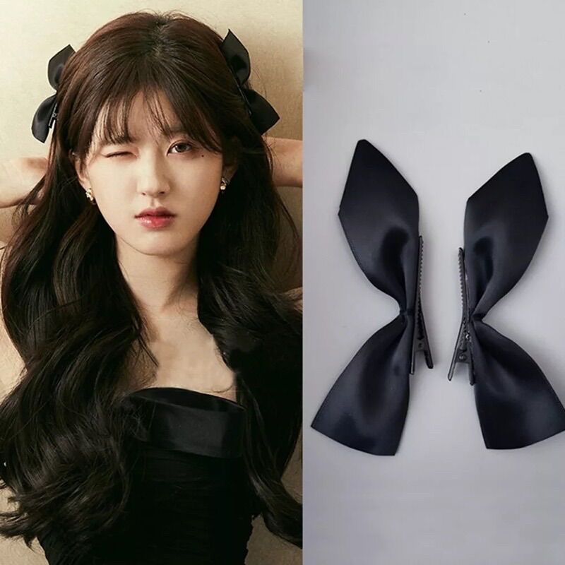Kẹp tóc nơ Jisoo blackpink set 2 kẹp tóc nơ phong cách Hàn Quốc