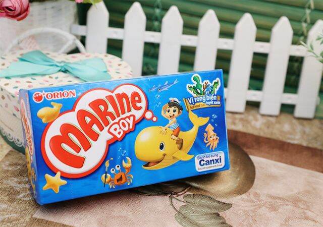 1 thùng = 20 hộp Bánh cá MARINE BOY bổ sung CANXI 35g