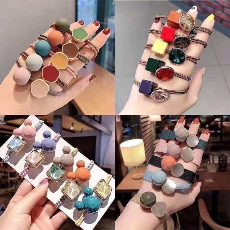 set 20 cột tóc mix lộn xộn