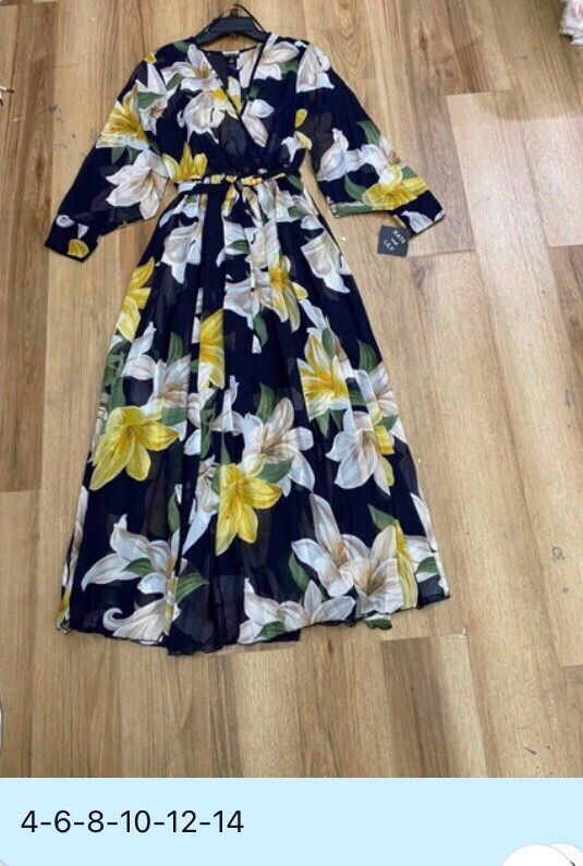 đầm maxi xuất dư dáng dài chấm gót