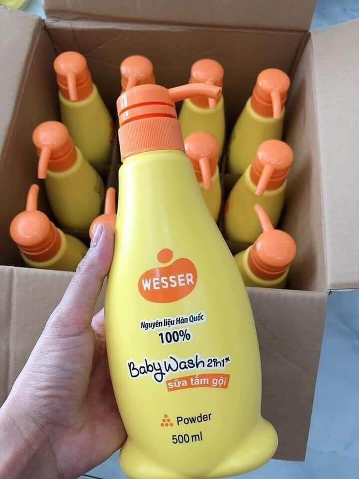 Sữa tắm gội bé Wesser 500ml