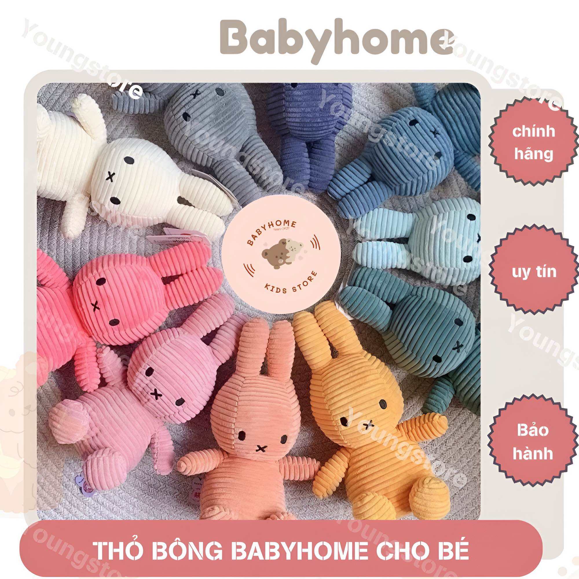 THỎ bông ORGANIC MAY THỦ CÔNG BABYHOME [CÓ HÌNH KHÁCH CHỤP]