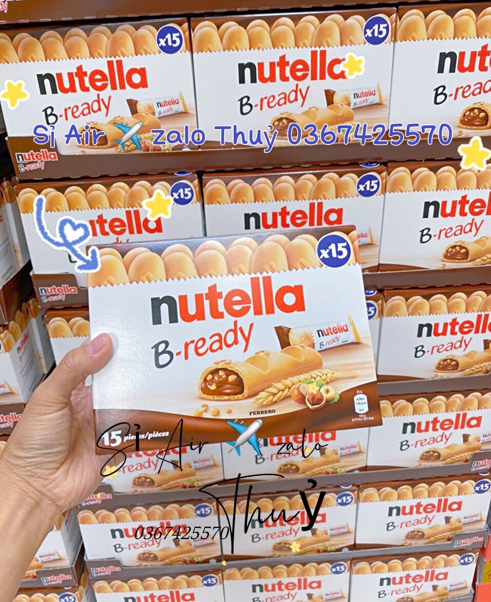 Bánh mì Nutella B-Ready nhân socola mắc ca