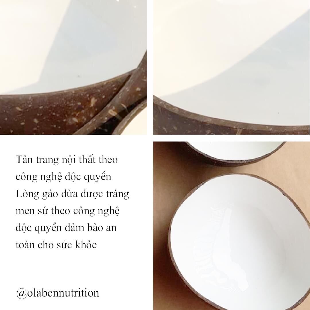 Gáo dừa kèm muỗng Olaben Nutrition