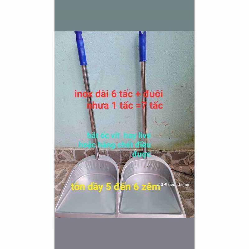 Ky Hốt Rác Cán Inox Dài 70cm