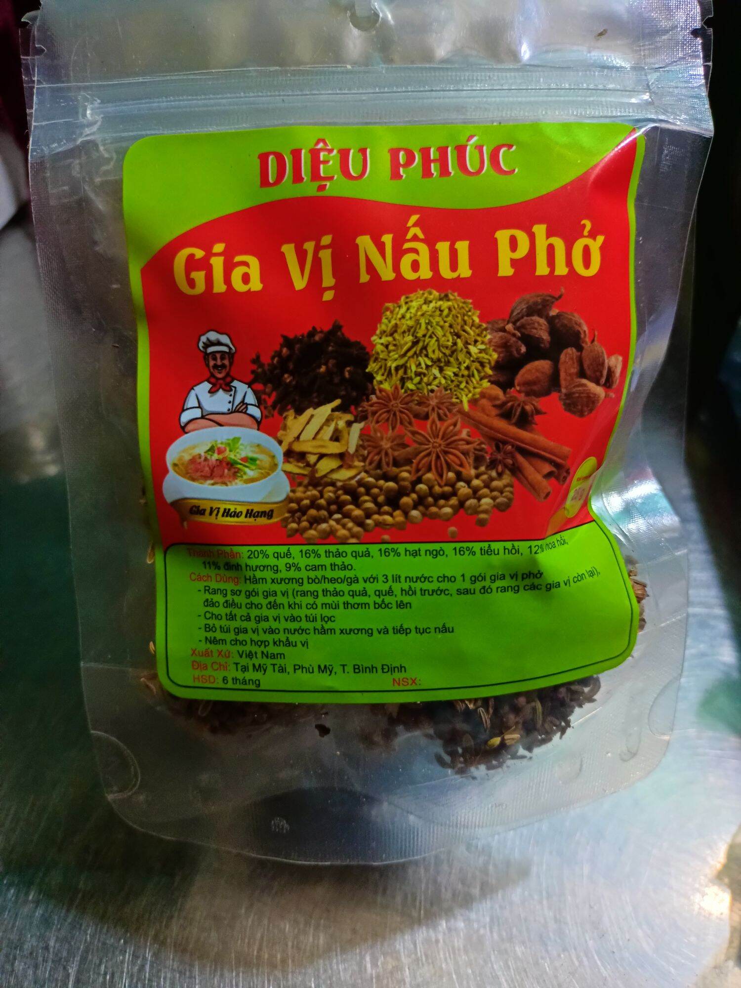 Gói gia vị nấu phở chay mặn đều dùng được