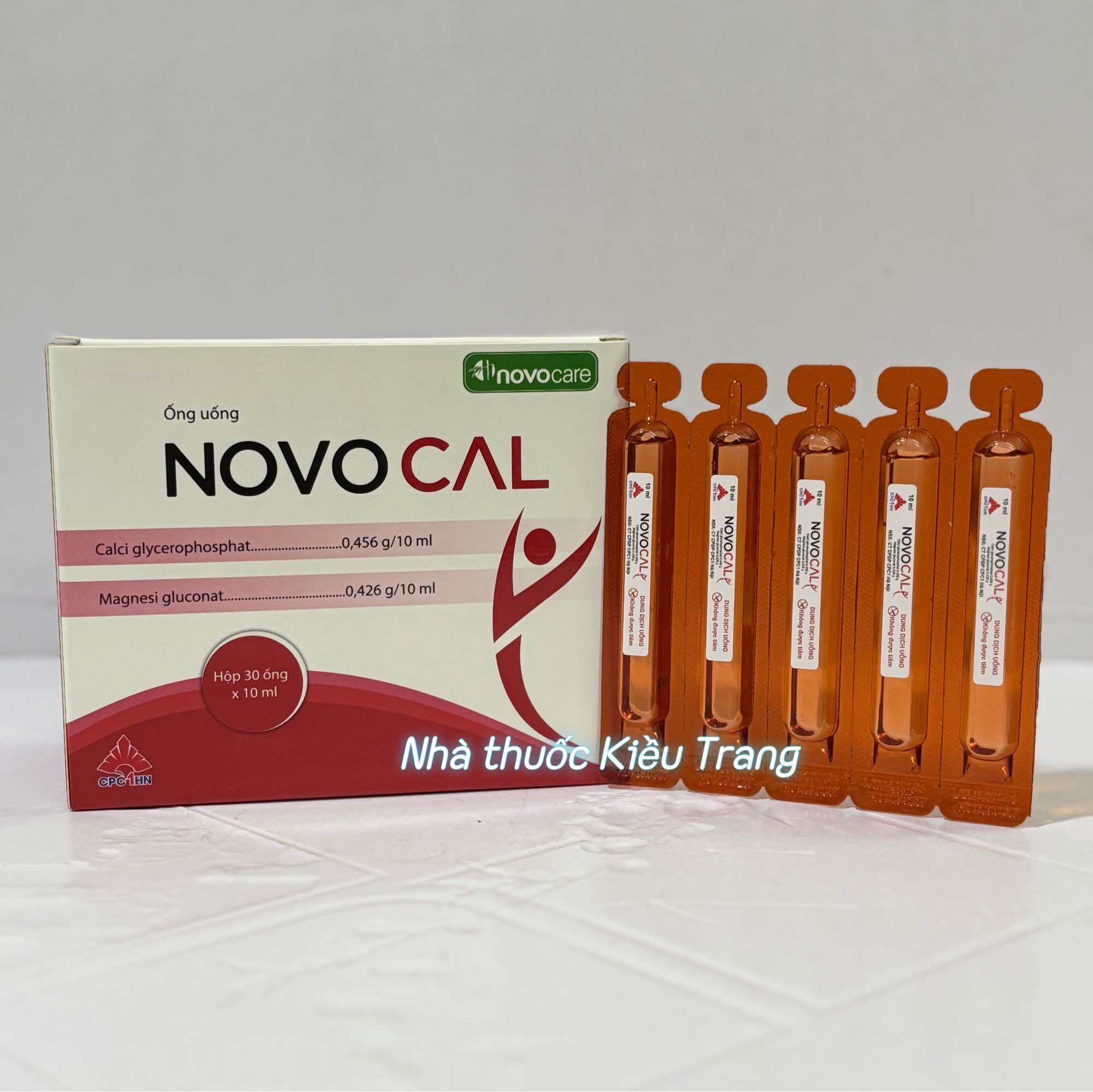 Canxi Novocal - Bổ sung Calci hữu cơ, Magie, hỗ trợ xương chắc khoẻ, giảm chuột rút